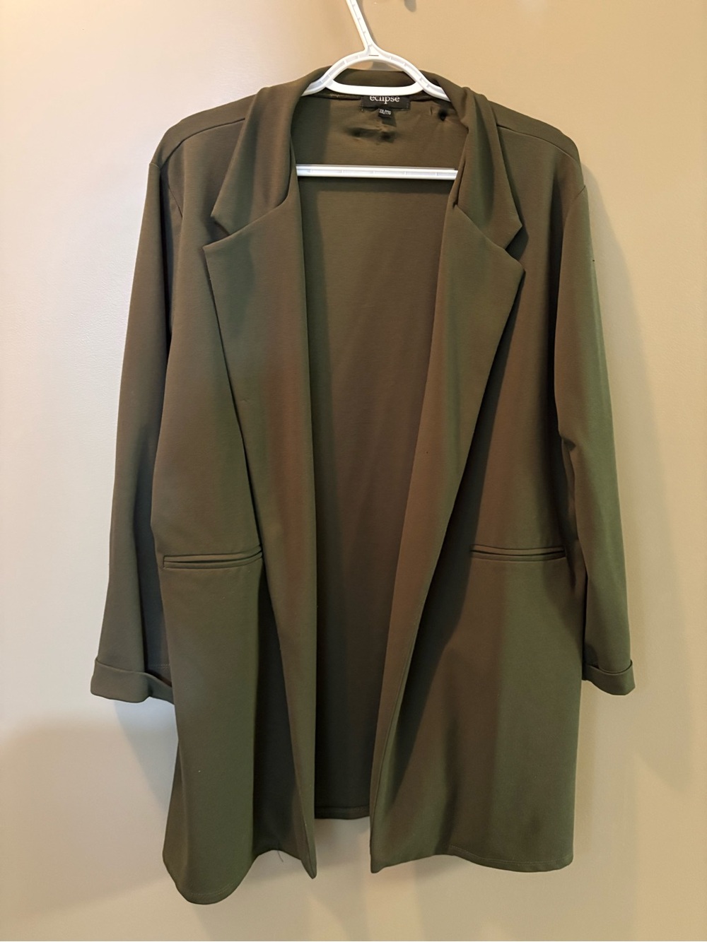 Olive Open-Front Blazer
